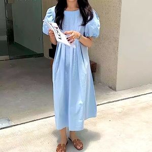 🆕 Minimalist summer dress in baby Blue size Onesize